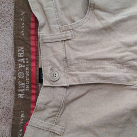 ❤️ Raw Yarm Industries Beige Jeans Pants 32 - Picture 2 of 10